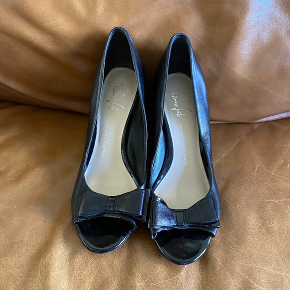 Franco Sarto Black Leather Shoes Size 7.5 - Picture 1 of 4